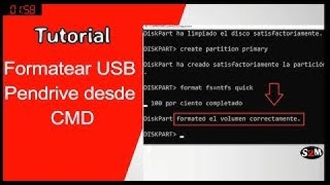 . Formatear USB desde CMD   Windows