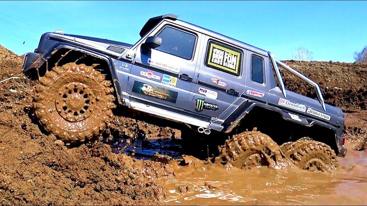 RC Car MUD OFF Road Extreme Mercedes Benz G 63 AMG 6x6 Traxxas TRX6 part2 — Wilimovich