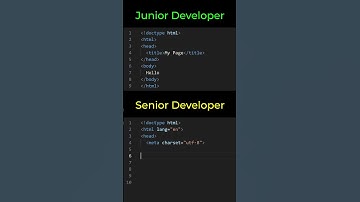 Junior Developer vs Senior Developer (Part 2) #programming #coding #html