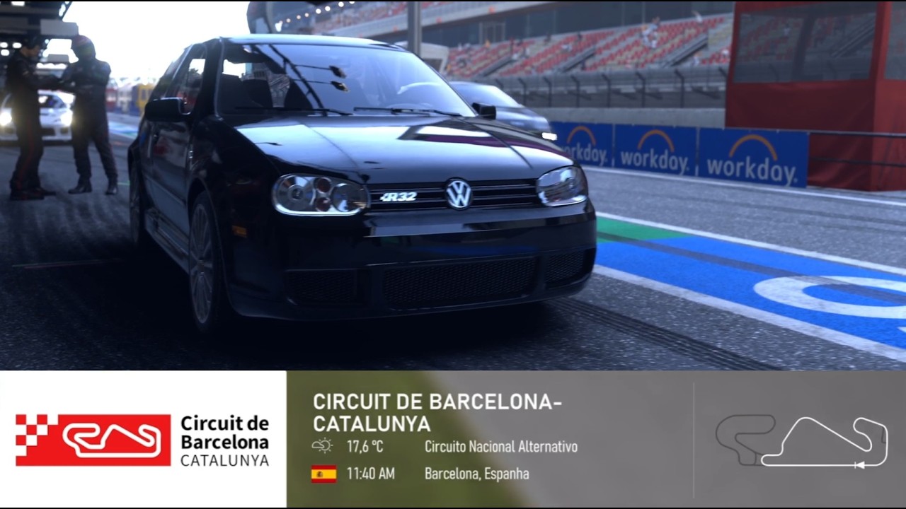 Copa dos Construtores - Circuit de Barcelona-Catalunya com VW Golf R32 2003 - Série Classe D #xbox