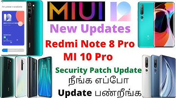 Redmi Note 8 Pro 12.0.4.0 Update | Mi 10 Pro Global 12.2.5.0 Update | Tamil