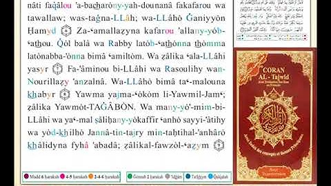 ختمة من مصحف التجويد باللغة الفرنسية الصفحة رقم 556