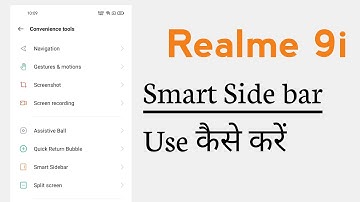 Realme 9i How To Enable Smart Sidebar