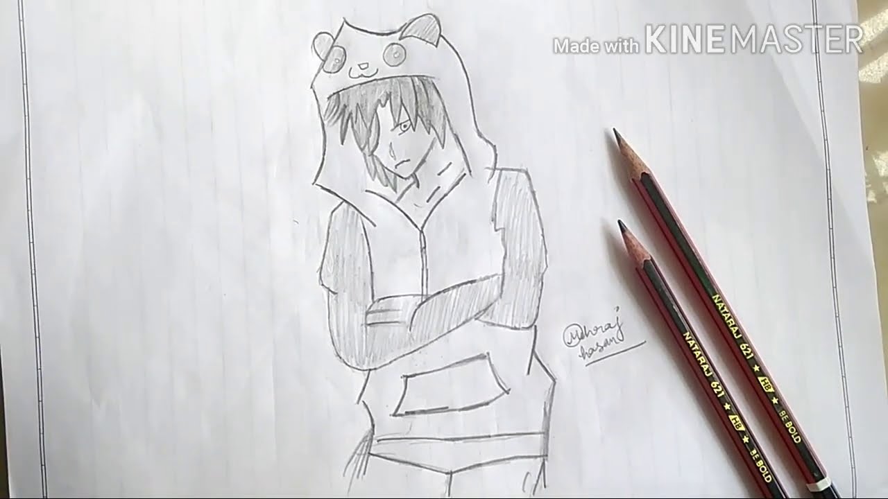 Anime Guy With Hoodie Drawing Sketch Arts In Motion Anime Boy Youtube