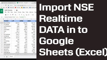How to import NSE data in to Google sheets (Excel) and  How to make your own strategy step by step