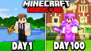 I Survived 100 Days in HARDCORE Minecraft...