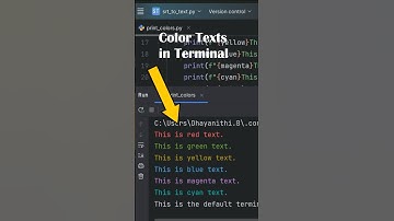 Print Color Texts in terminal