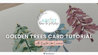 Golden Trees Holiday Card