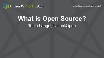 What is Open Source? - Tobie Langel, UnlockOpen