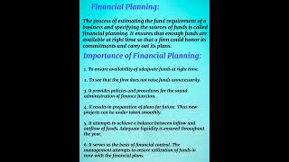 Financial planning | Importance | Meaning |Financial management | Business Studies | class 12