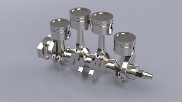 Modeling and Rendering Piston System in Solidworks