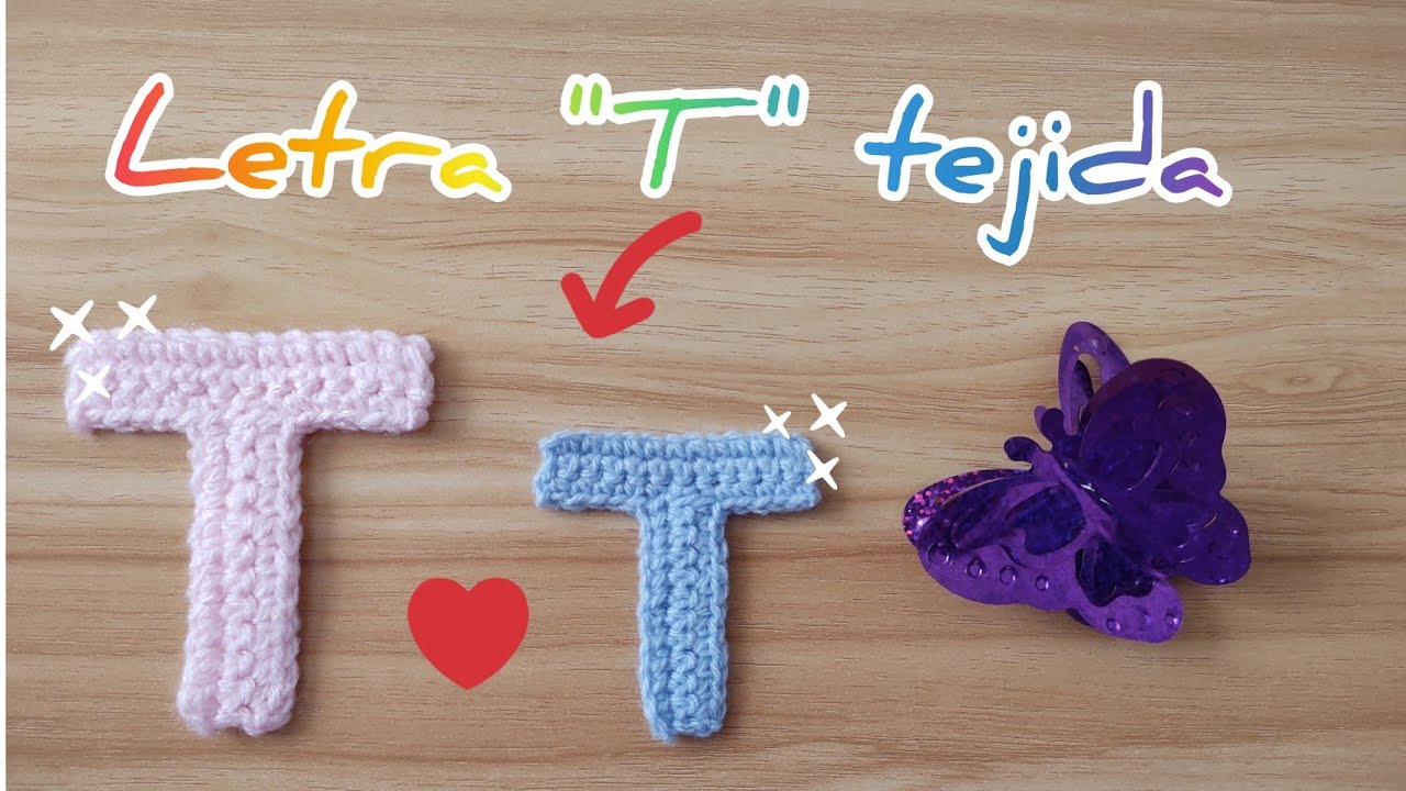 letra T tejida a crochet o ganchillo abecedario tejido a crochet o ganchillo