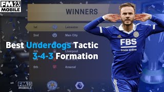Best Underdogs Team Tactic To Win league | Football Manager Mobile