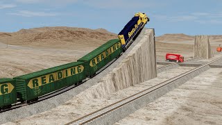 Trains vs Giant Ramp Crashes 10 - BeamNG.Drive | BeamNG High Speed