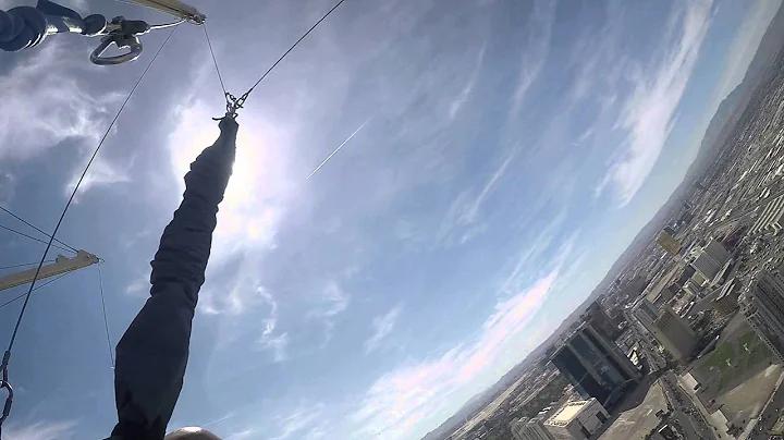 STRATOSPHERE THE IMPROPER WAY TO JUMP OFF THE STRATOSPHERE SKY JUMP. (FUNNY)