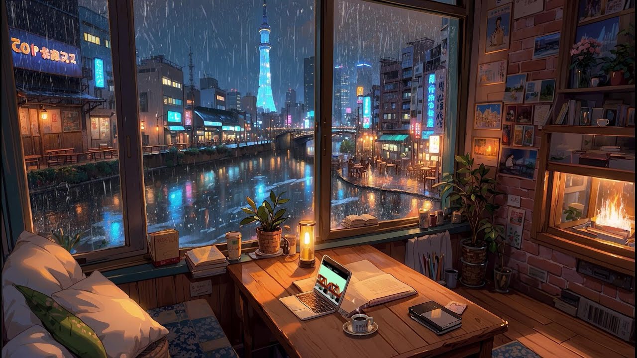 Late Night Rain 🌃 Soft Lofi Beats for Study & Relax 🌧️