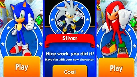 Sonic Dash vs Silver vs Knuckles Gameplay Android iOS