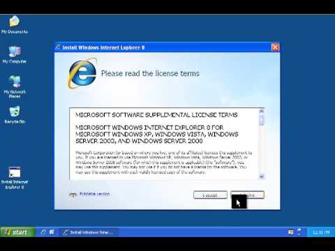 Installing Internet Explorer 8 On Windows Xp Youtube