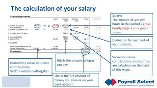Explanation Payroll Select payslip in English