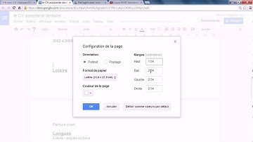 GOOGLE drive - texte 16 : modifier les marges haut et bas pour plus de place - Cours IFAD