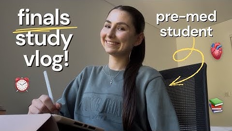 Finals Study Vlog | Productive Study With Me & Final Exam Prep (Pre-Med Student) 📚✨