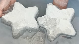 ASMR very soft sand and pure cement silk crunchy dipping crumble in lots of water 💦💦