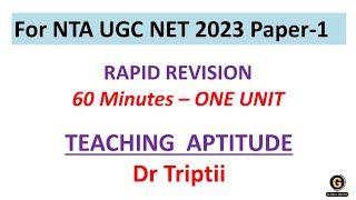 UGC NTA - 2023 Teaching Aptitude - Full Syllabus - Rapid Revision Paper 1 - Dr Triptii screenshot 3