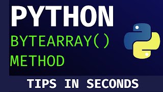 What is a BYTEARRAY() method in Python ? ( interview questions )