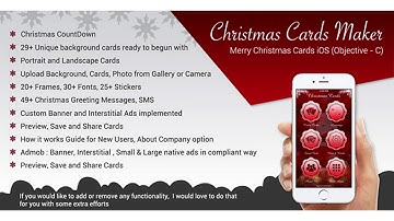 Christmas Greetings && Merry Christmas Cards iOS App (Objective-C / X-Code) | Codecanyon Scripts
