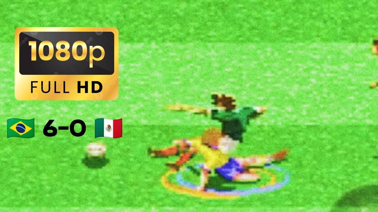 Brazil Vs Mexico | 6-0 | ISS Deluxe SNES (Japanese version 😐!) | Ferreria