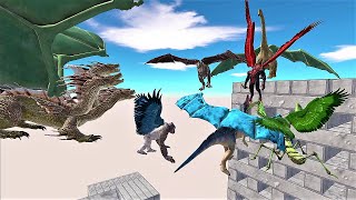 If wings grow. I tried an aerial battle! | Animal Revolt Battle Simulator