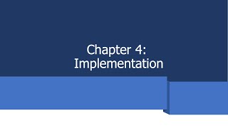 PS 3033 Coursework Chapter 4 Implementation