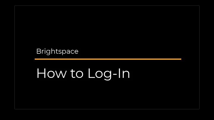 How to Log In to Brightspace