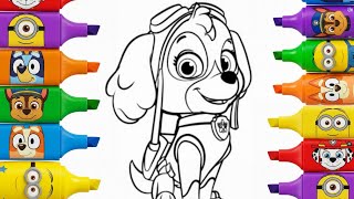 Paw Patrol Drawing Easy Step by Step | Drawing Tutorial for Kids