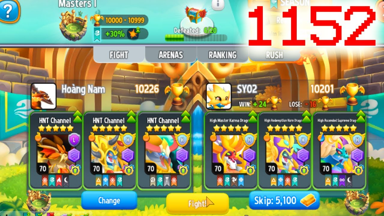 Dragon City Khiêu Chiến Đại Cao Thủ Arena Thành Phố Rồng HNT CHANNEL P1152