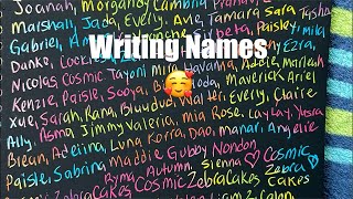 Writing Names Livestream Saturday 5/23/26