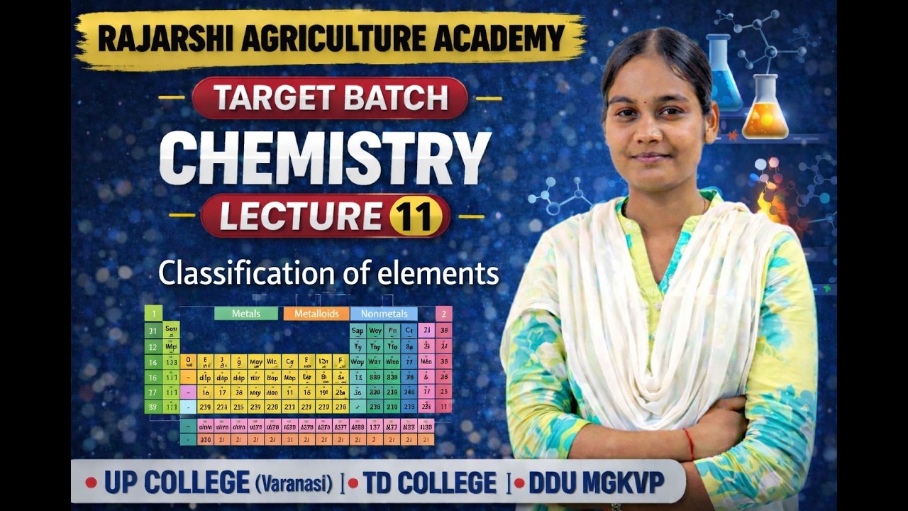 Chemistry Lecture 11 | Classification of Elements | Periodic Table ...