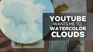 Watercolor clouds tutorial [fundamental beginner watercolor techniques]