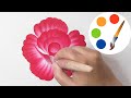 One Stroke, How to paint a simple rose