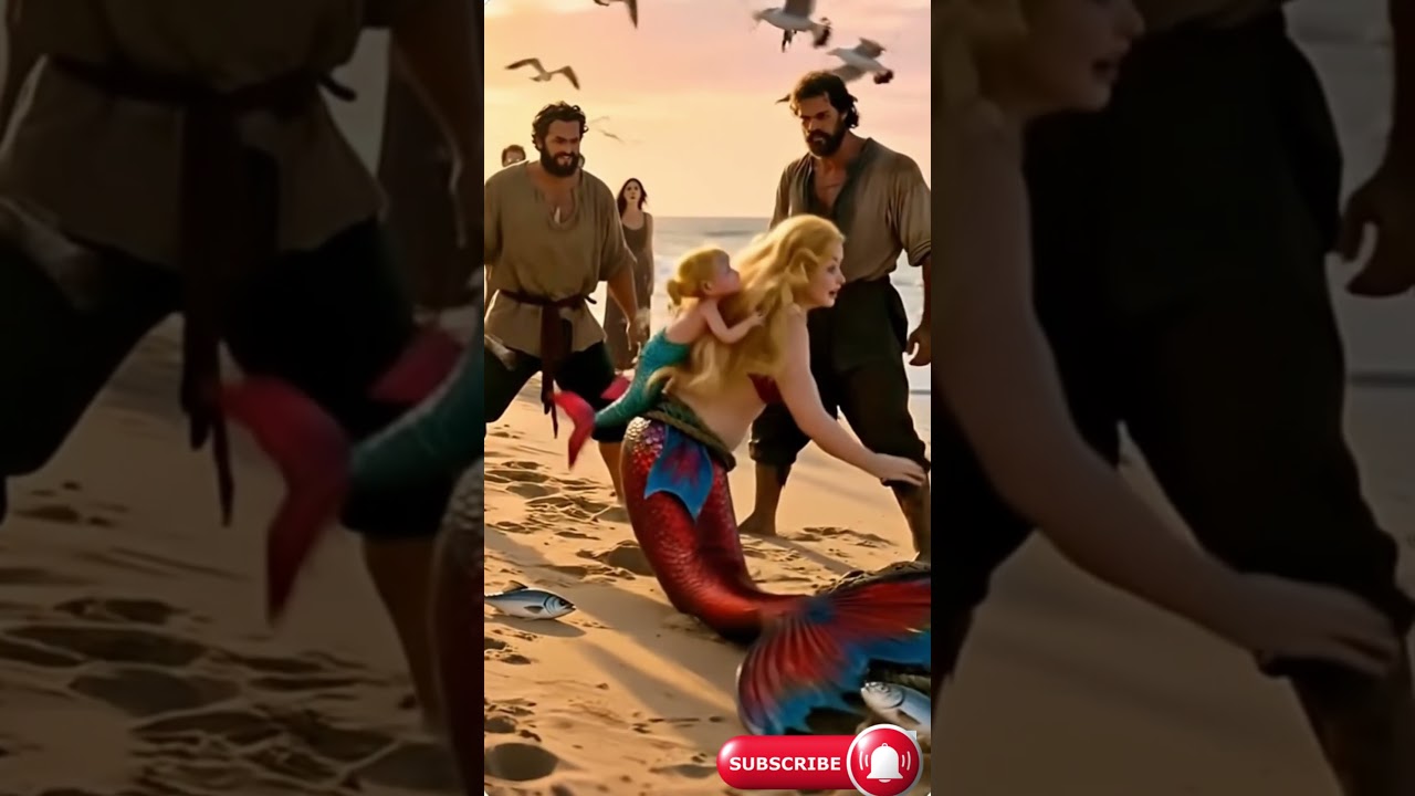 Gorgeous mother Mermaid with adorable baby girls🧜‍♀️