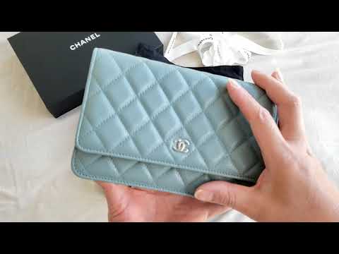 Chanel UNBOXING 20B Blue WOC Wallet on Chain Caviar Leather Fall
