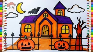 สอนวาดรูประบายสีบ้านวันฮาโลวีน  screenshot 1