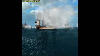 Age of sail fleet combat cinematic in naval action