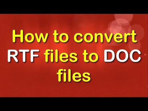 How to convert multiple  RTF  files to doc files?