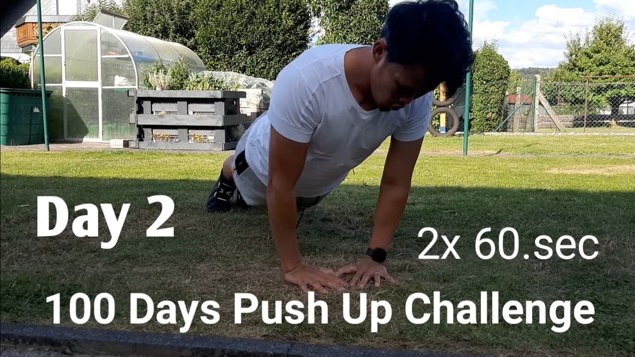 Day 2 of 100 Days Push Up Challenge. 2x 60sec. - YouTube