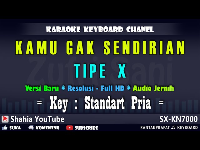TIPE X - KAMU NGGA SENDIRIAN KARAOKE | Shahia Youtube class=