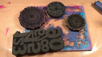 4. How to Use Foam Stamps on the Gel Press  - How to Create Your Own Custom Paper