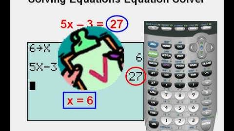 Solving Equations using Equation Solver