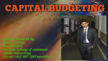 CAPITAL BUDGETING / B.COM /M.COM /UGC NET-JRF /COMMERCE/ PART-1