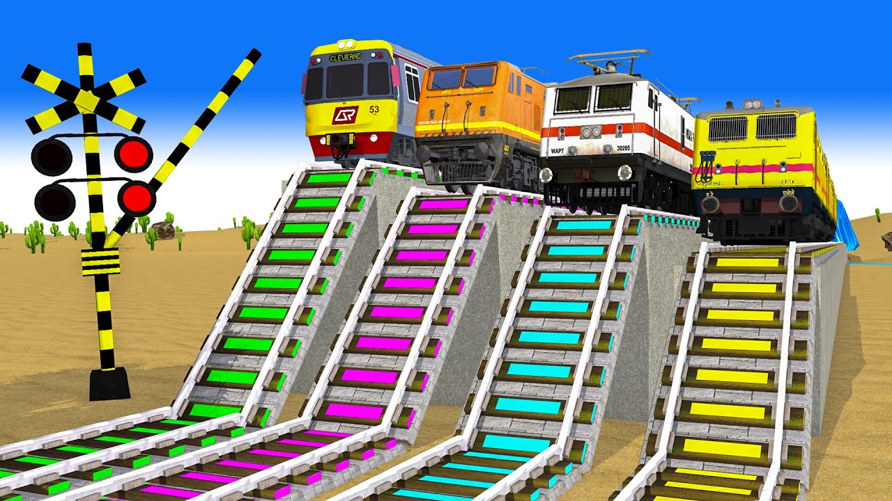 【踏切アニメ】あぶない電車 TRAIN THOMAS 🚦 Fumikiri 3D Railroad Crossing Animation Kereta Api Kartun #1